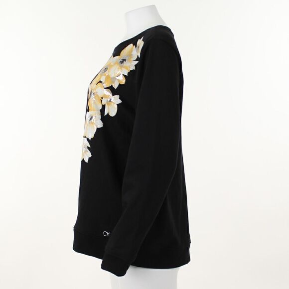 Calvin Klein Long Sleeve Floral Sweatshirt - Picture 3 of 5